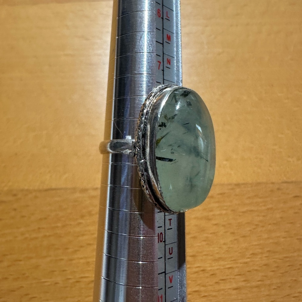 Prehnite and Epidote Size 8.5 Ring